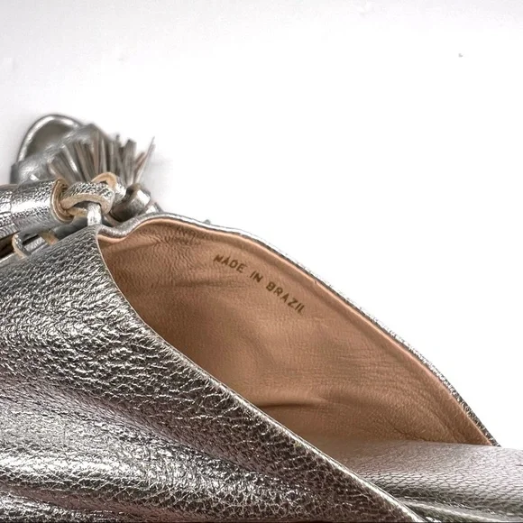 Loeffler Randall Kiki Tassel Flat Slide Sandal Sz 9.5 - Picture 7 of 10